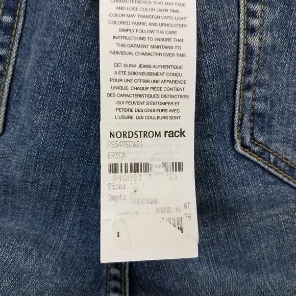 NEW SLINK Size 18 Boot Cut Curvy Denim Jeans Distressed in Erica Blue Wash Boot Cut